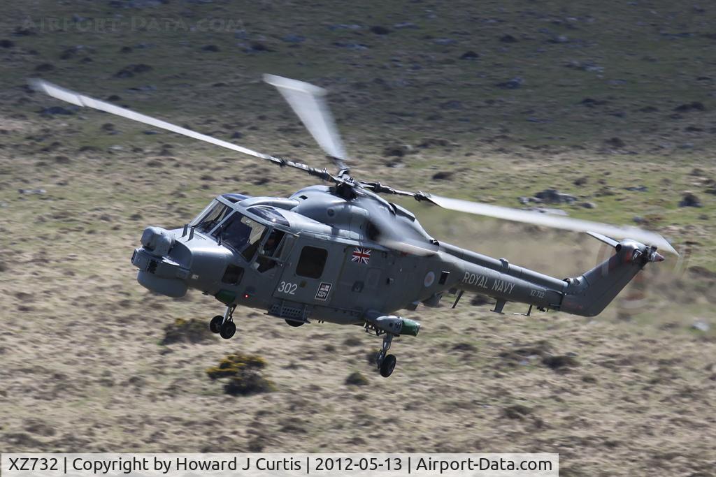 XZ732, 1981 Westland Lynx HMA.8DSP C/N 208, Coded 302. Supporting the 2012 'Ten Tors' event at Okehampton, Devon.