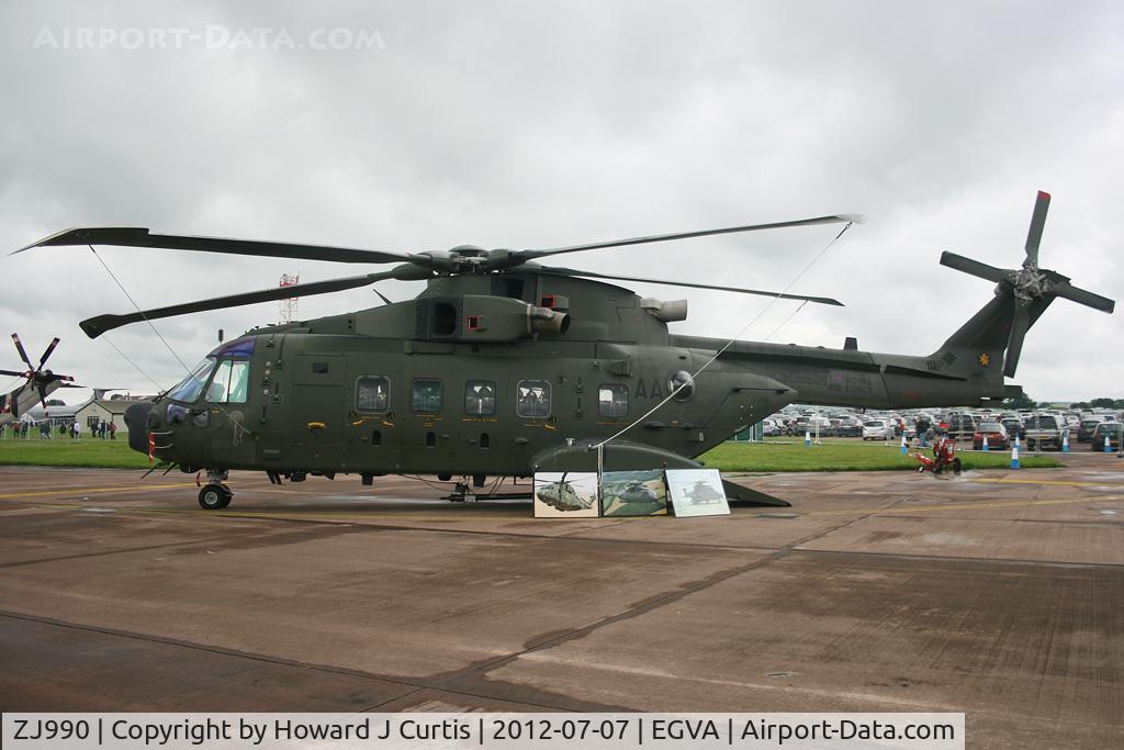 ZJ990, Westland Merlin HC.3A C/N 50089/512001/DEN01, Coded AA, 28/78 Sqn. At RIAT 2012.
