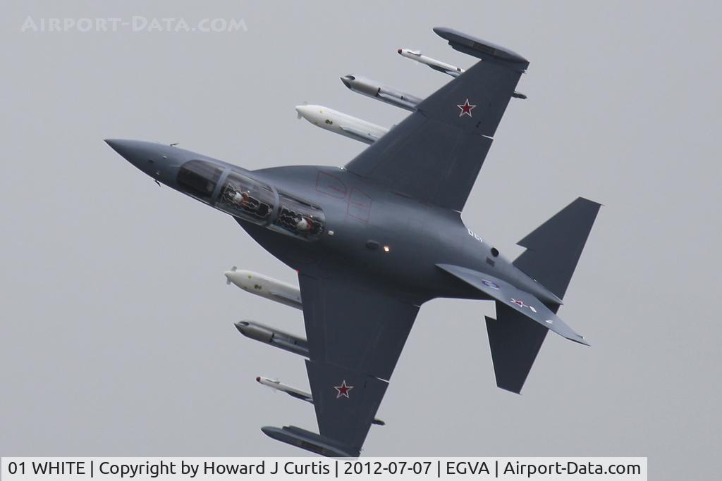 01 WHITE, Yakovlev (Aerostar) Yak-130 C/N 030101, At RIAT 2012.