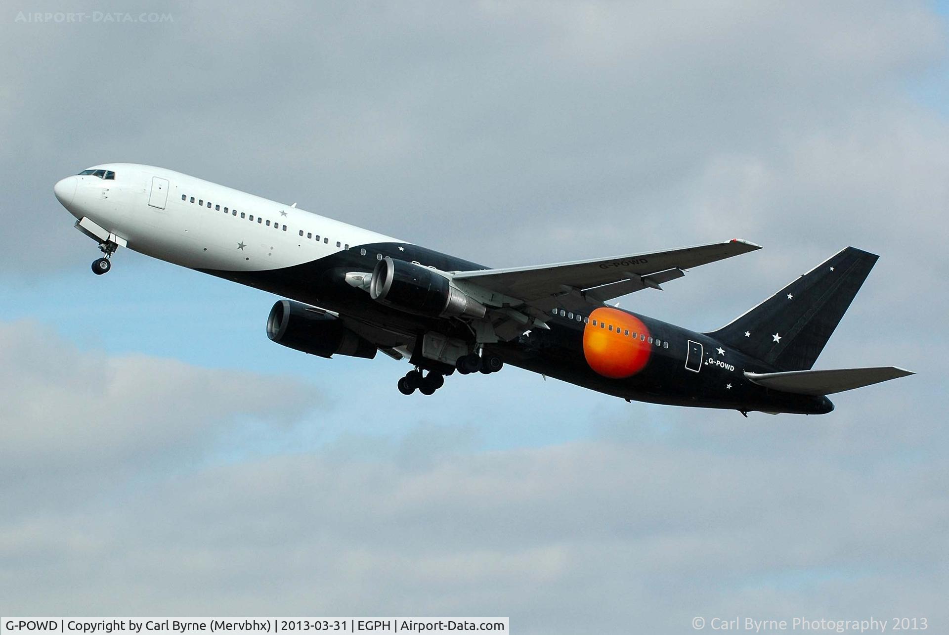 G-POWD, 2003 Boeing 767-36N/ER C/N 30847, Operating for British Airways. Taken from the Ingliston showground.