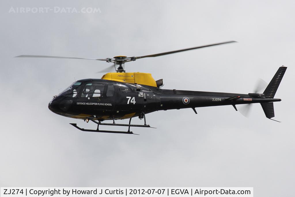 ZJ274, 1997 Eurocopter AS-350BB Squirrel HT1 Ecureuil C/N 3008, At RIAT 2012.