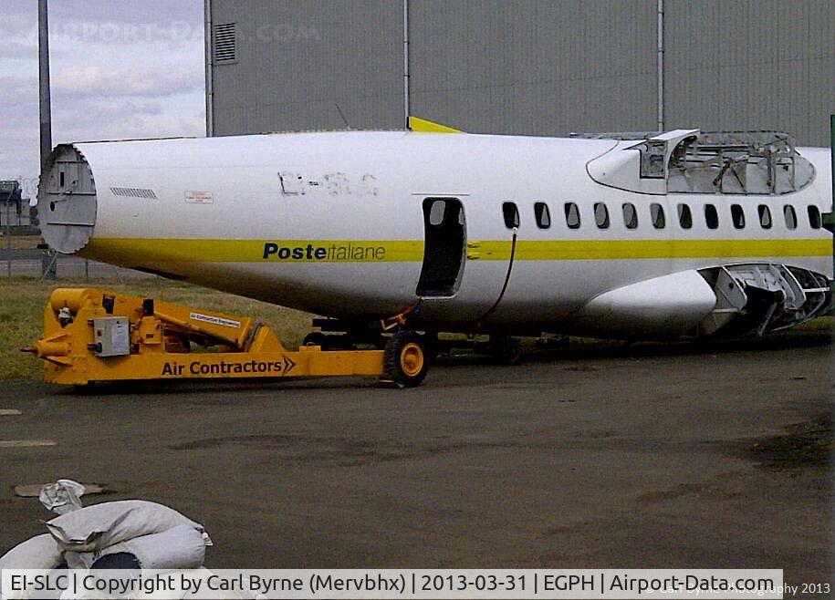 EI-SLC, 1988 ATR 42-300 C/N 082, The remains of this aircraft stored at Edinburgh.