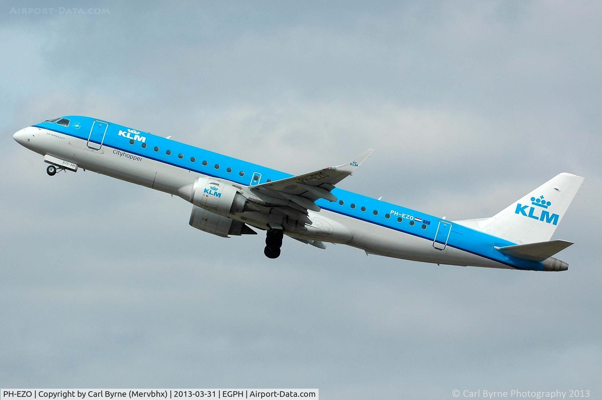 PH-EZO, 2010 Embraer 190LR (ERJ-190-100LR) C/N 19000345, Taken from the Ingliston showground.