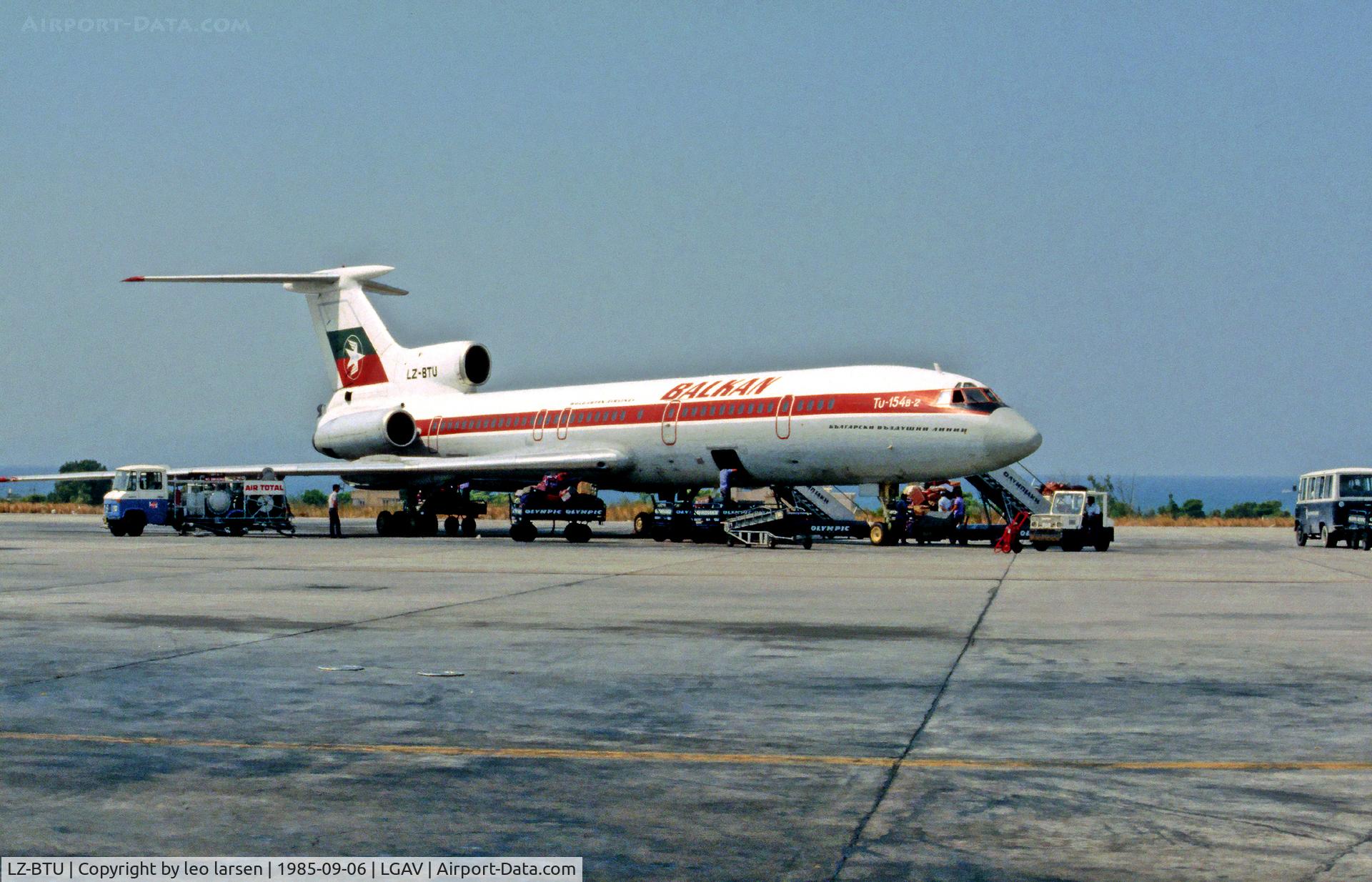 LZ-BTU, 1981 Tupolev Tu-154B-2 C/N 81A484, Athens 6.9.85