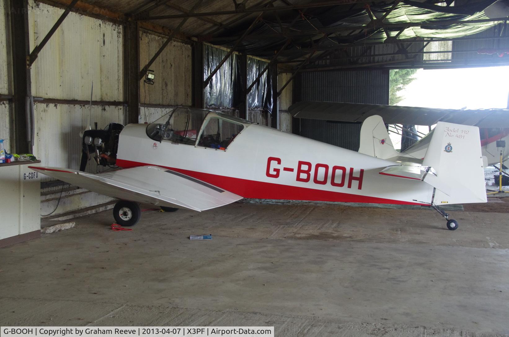 G-BOOH, 1956 Jodel D-112 C/N 481, Parked at Priory Farm.
