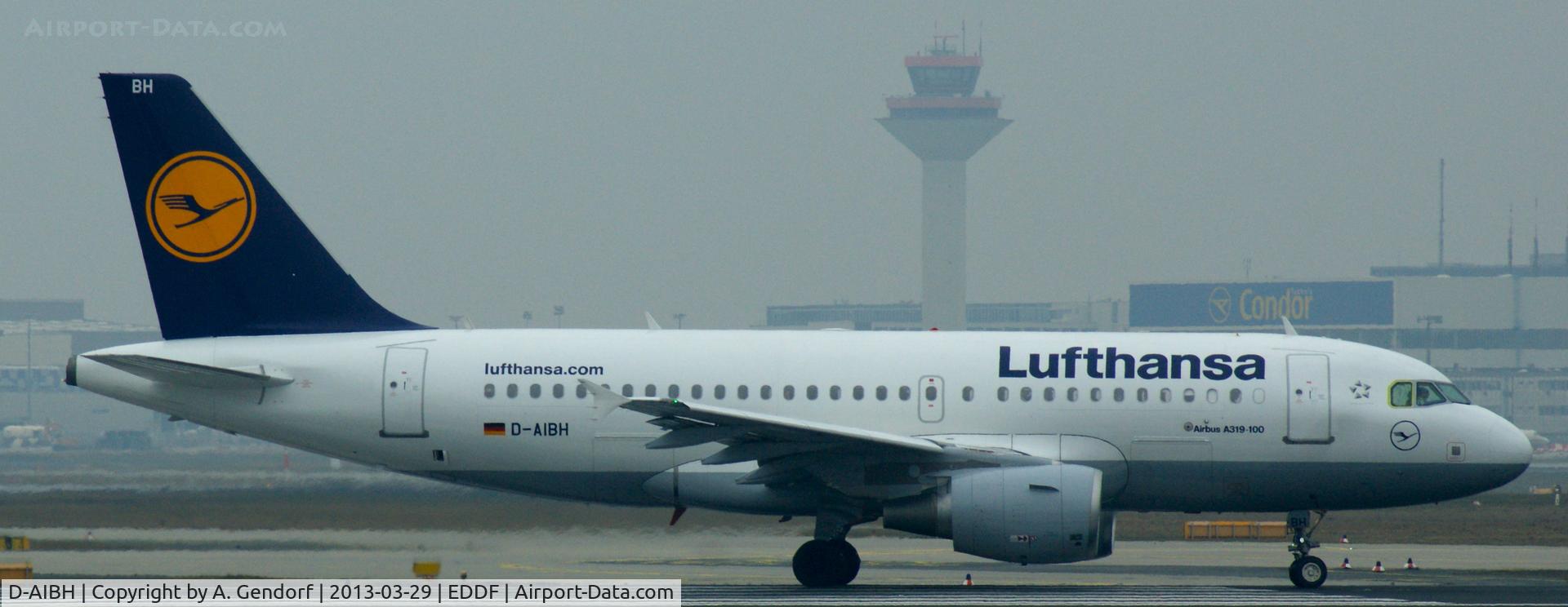 D-AIBH, 2012 Airbus A319-112 C/N 5239, Lufthansa, waiting on RWY18 at Frankfurt Int´l (EDDF)
