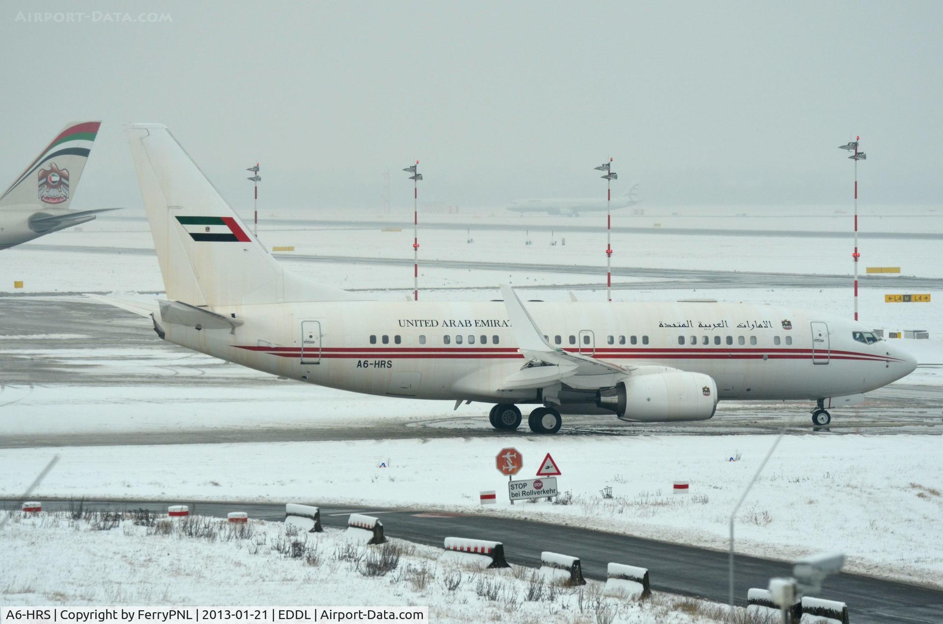 A6-HRS, Boeing 737-7E0 BBJ C/N 29251, Dubai Air Wing BBJ in the winter of DUS