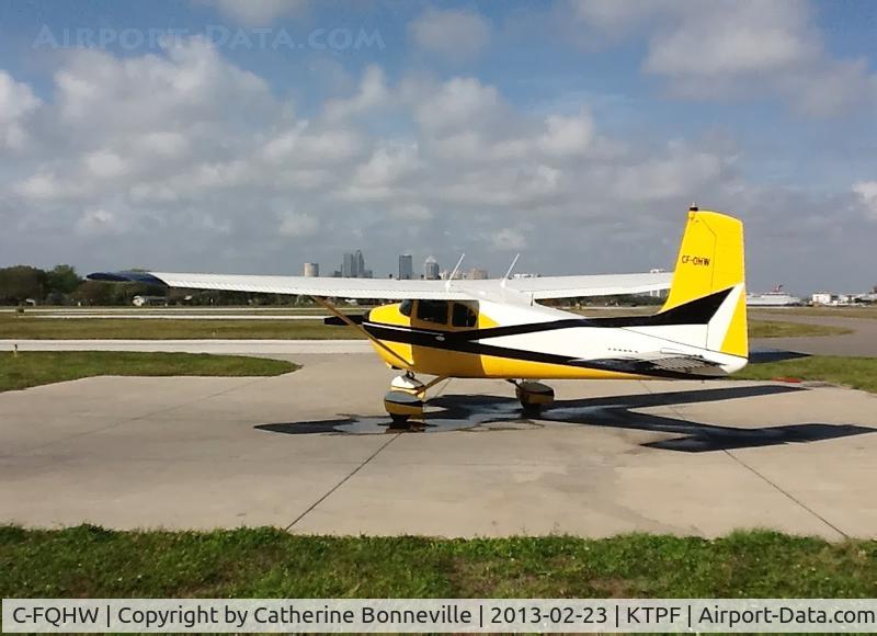 C-FQHW, 1959 Cessna 182B Skylane C/N 52205, Actual registration number remains original designation of CF-QHW. The plane was recently repainted from its original factory paint scheme by Atlas Aviation.
