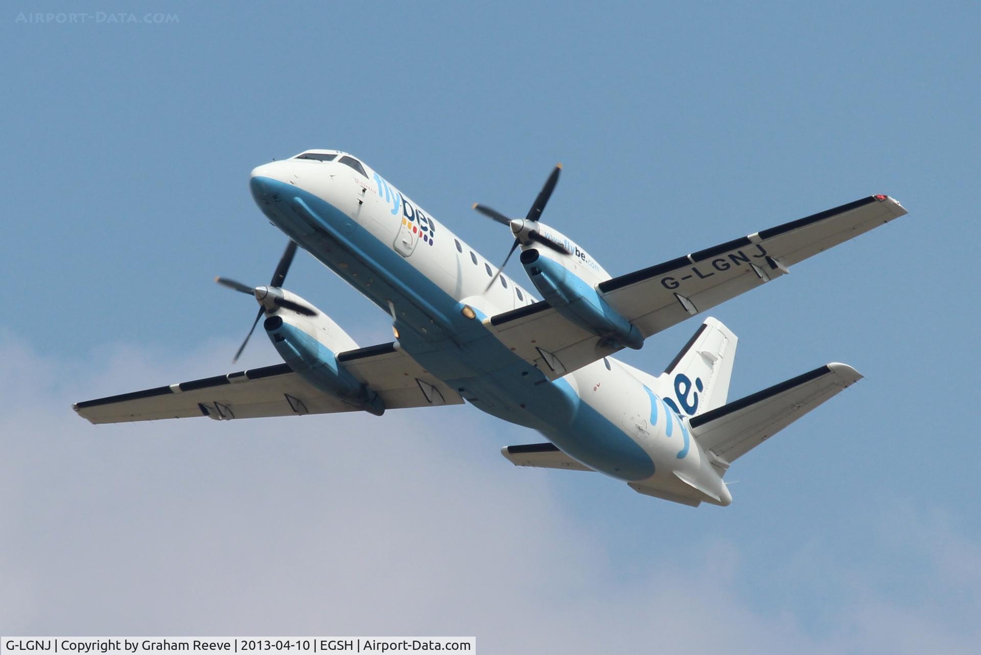 G-LGNJ, 1989 Saab 340B C/N 340B-173, Departing on runway 27.