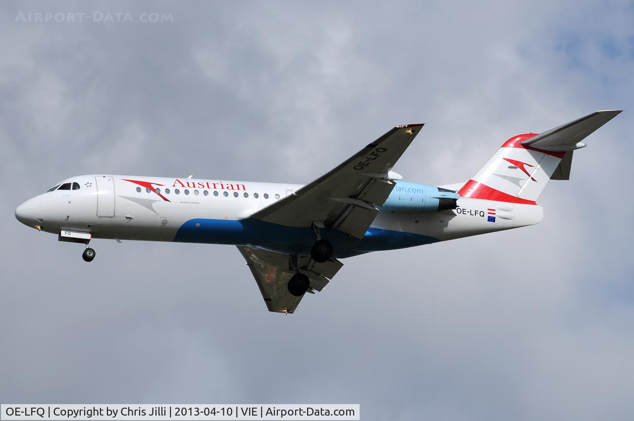 OE-LFQ, 1996 Fokker 70 (F-28-0070) C/N 11568, Austrian Airlines