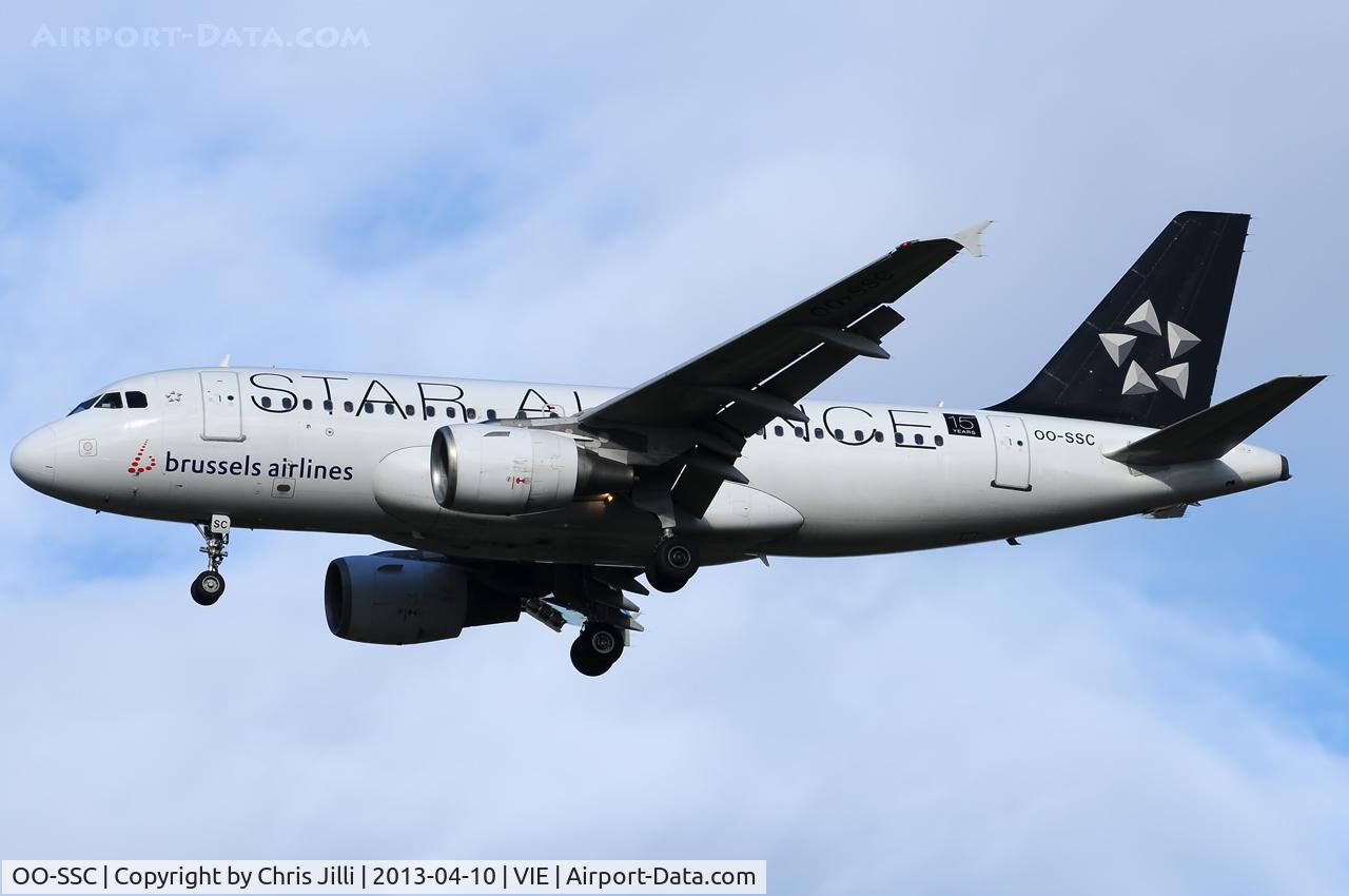 OO-SSC, 1999 Airbus A319-112 C/N 1086, Brussels Airlines