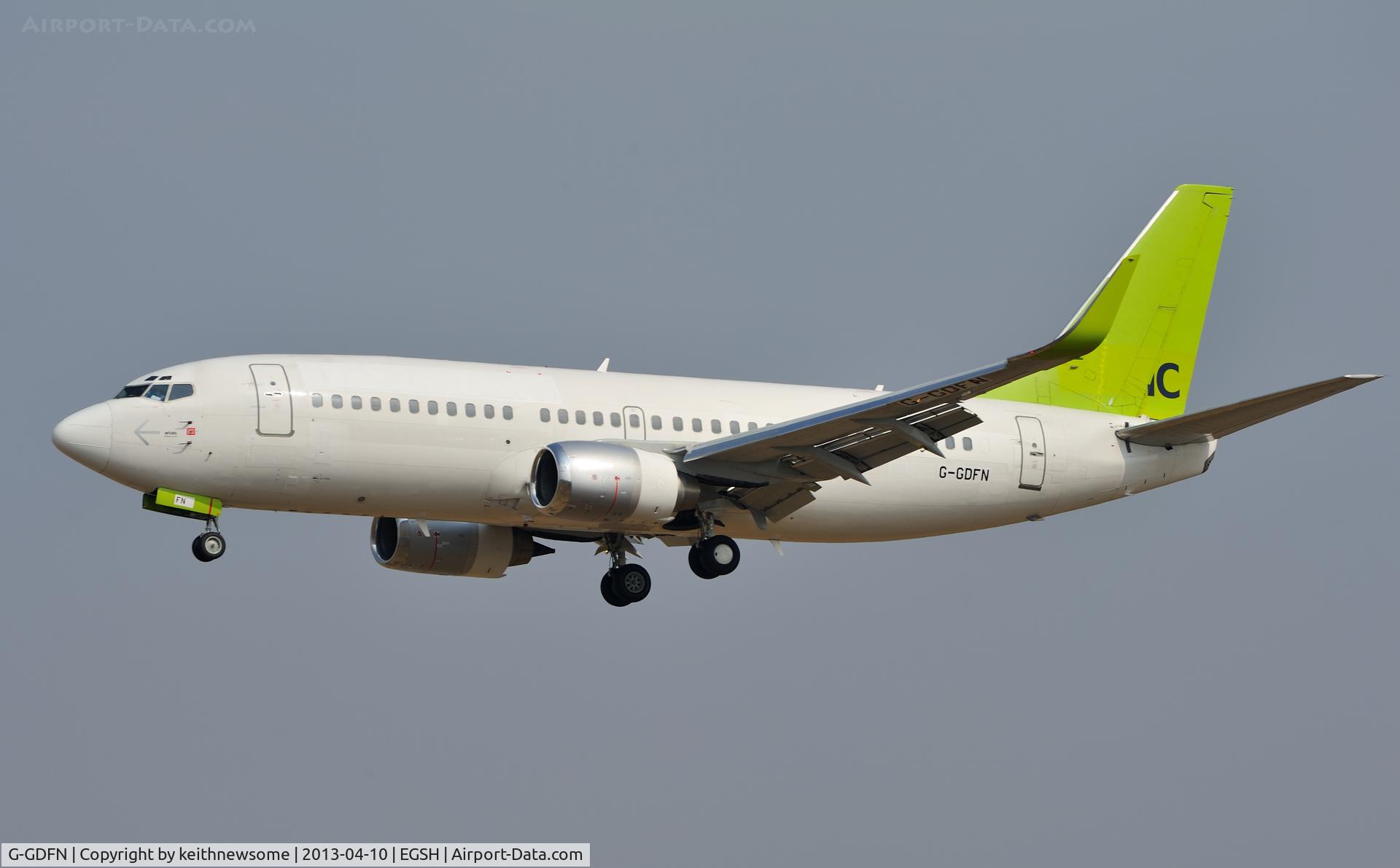 G-GDFN, 1998 Boeing 737-33V C/N 29332, This airframe was YL-BBK now bound for Jet2.com
