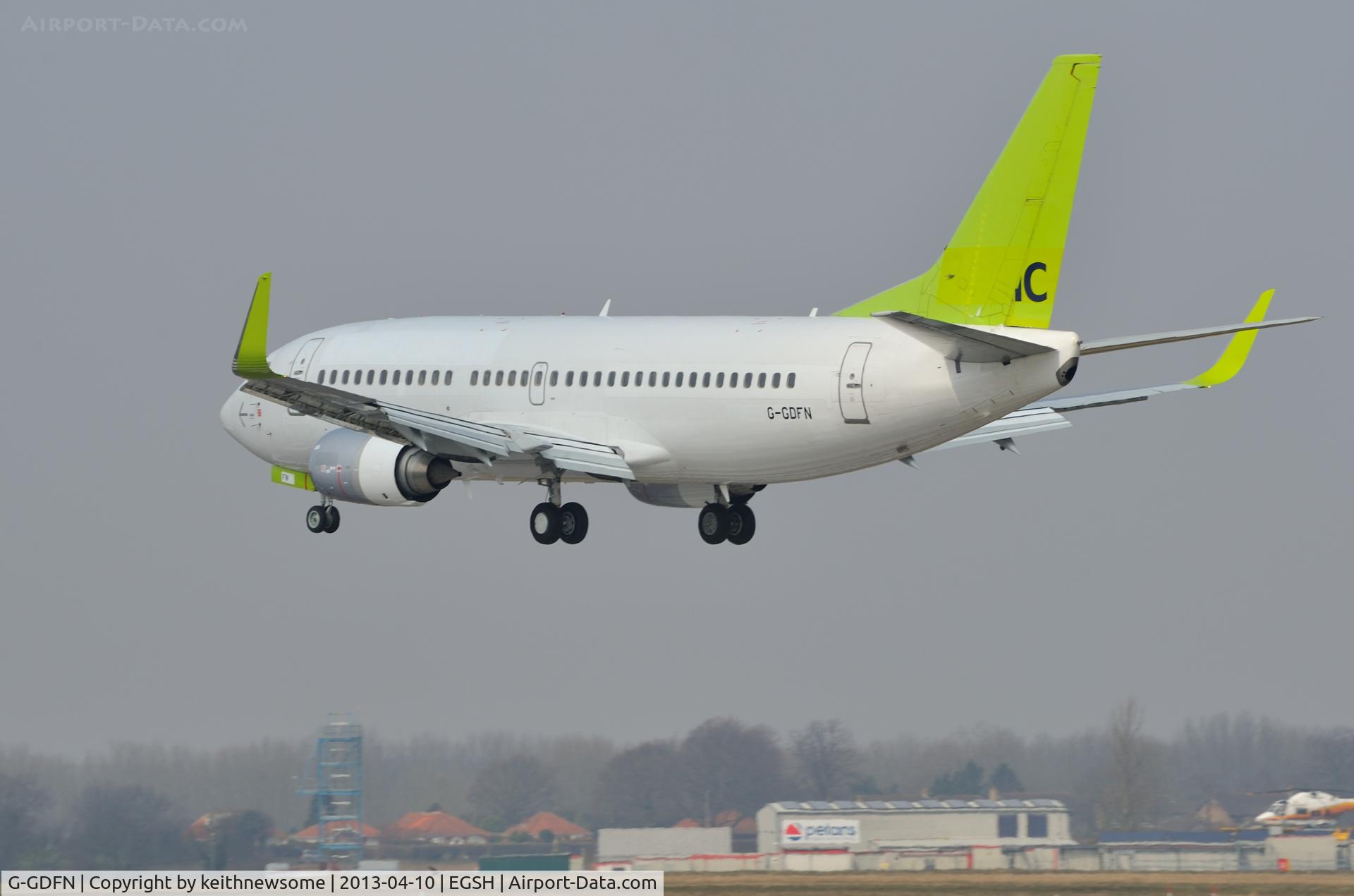 G-GDFN, 1998 Boeing 737-33V C/N 29332, This airframe was YL-BBK now bound for Jet2.com