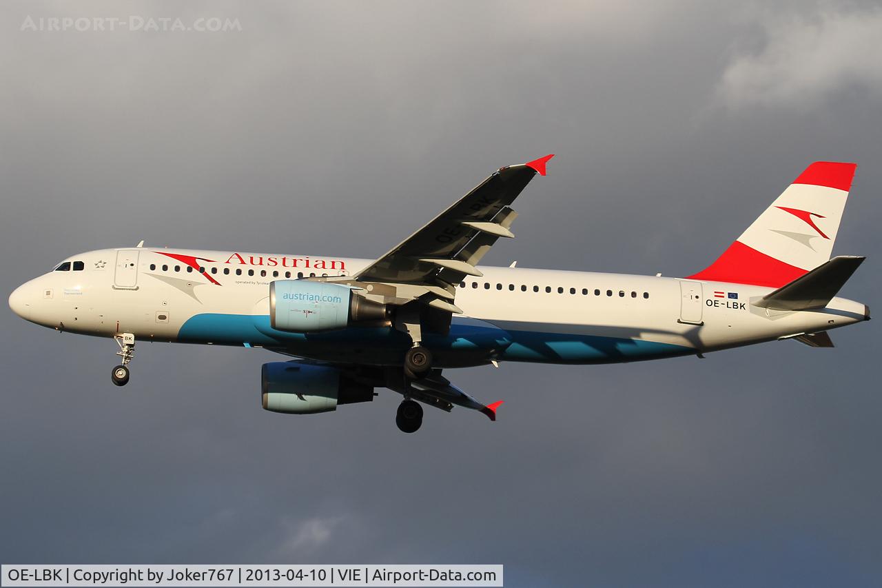 OE-LBK, 2003 Airbus A320-214 C/N 1931, Austrian Airlines