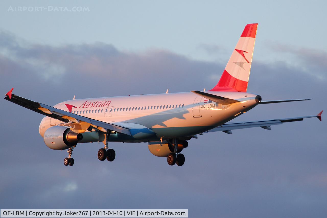 OE-LBM, 2001 Airbus A320-214 C/N 1504, Austrian Airlines