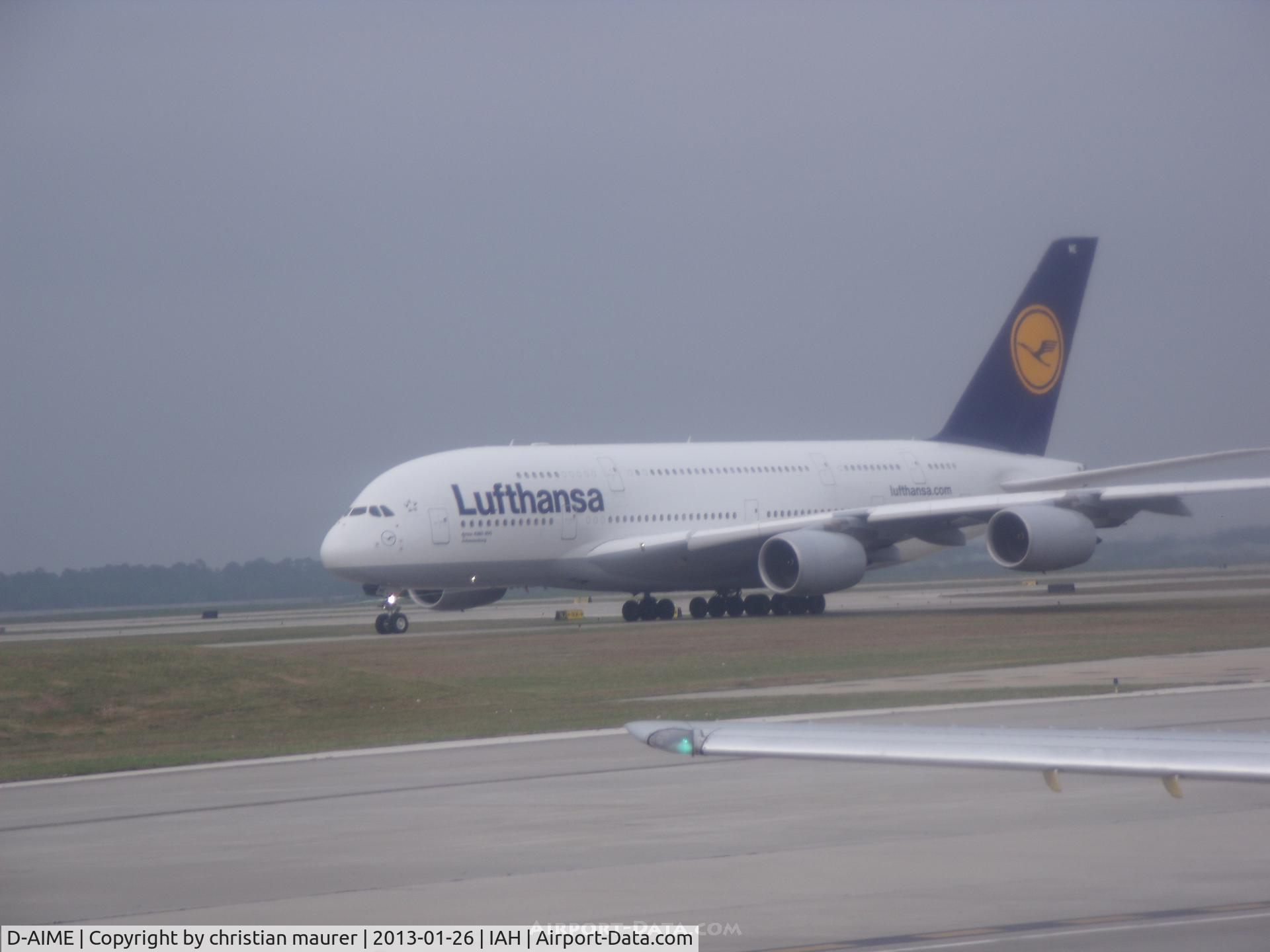 D-AIME, 2010 Airbus A380-841 C/N 061, a380 at iah