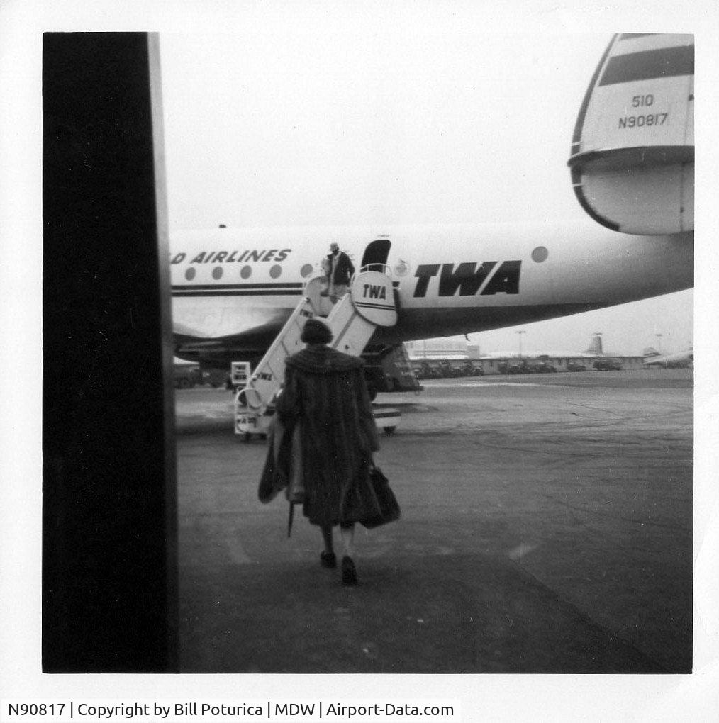 N90817, 1946 Lockheed L-049-46 Constellation C/N 2079, Chicago Midway 1958
