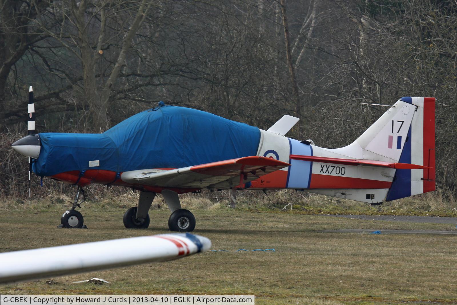 G-CBEK, 1975 Scottish Aviation Bulldog T.1 C/N BH120/349, Privately owned. Painted as XX700/14.