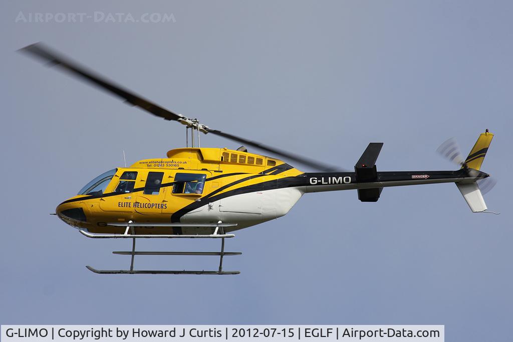 G-LIMO, 1980 Bell 206L-1 LongRanger II C/N 45476, At the Farnborough Air Show.