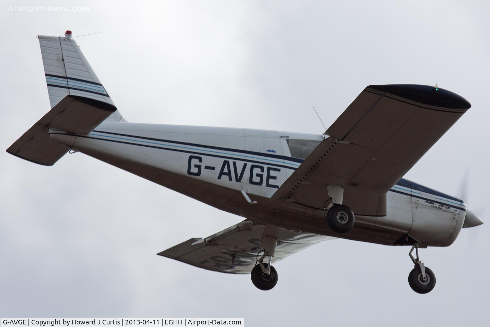 G-AVGE, 1967 Piper PA-28-140 Cherokee C/N 28-22787, A resident here, on approach to runway 08.