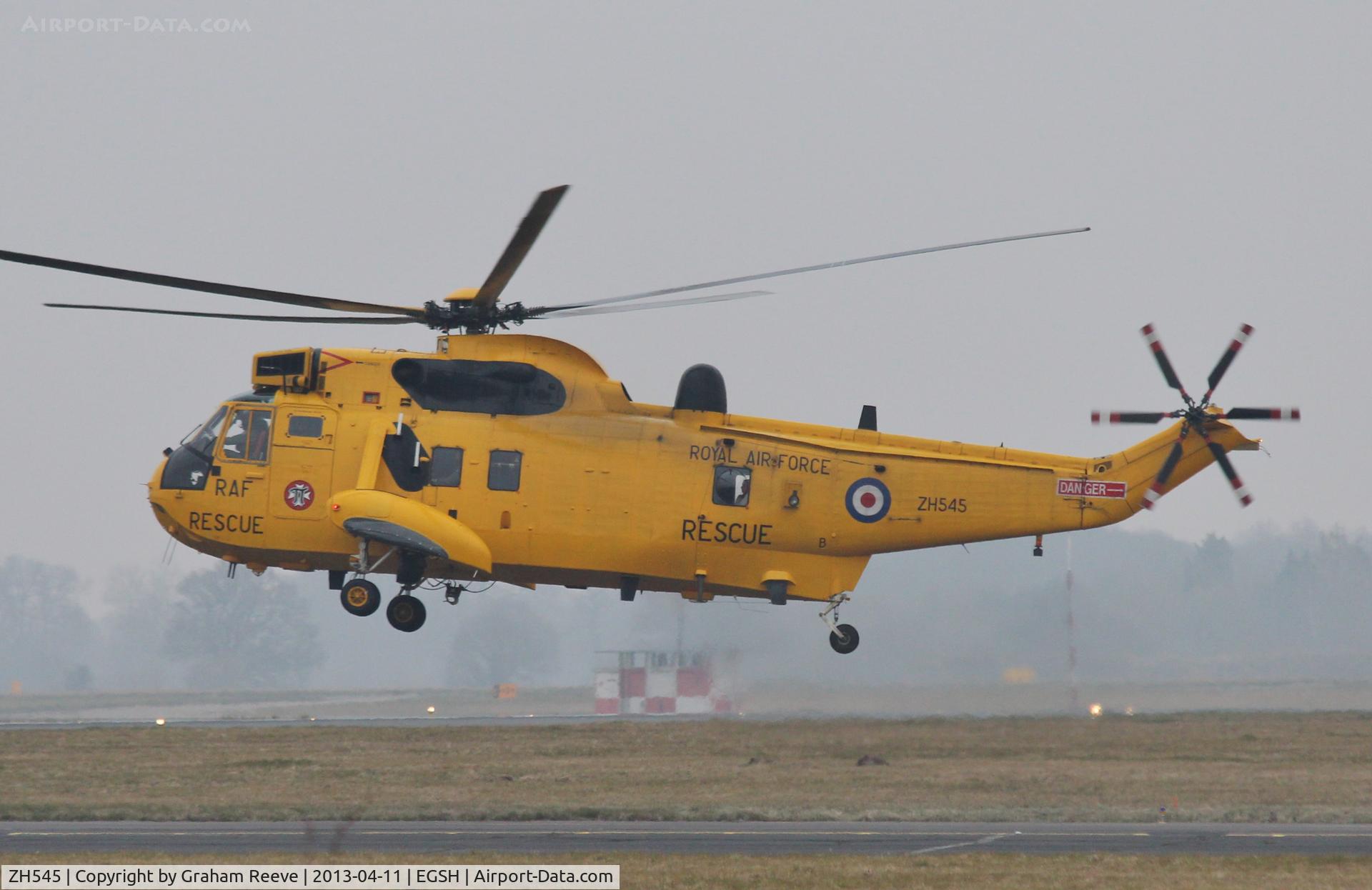 ZH545, 1997 Westland Sea King HAR.3A C/N WA1011, Just airbourne.