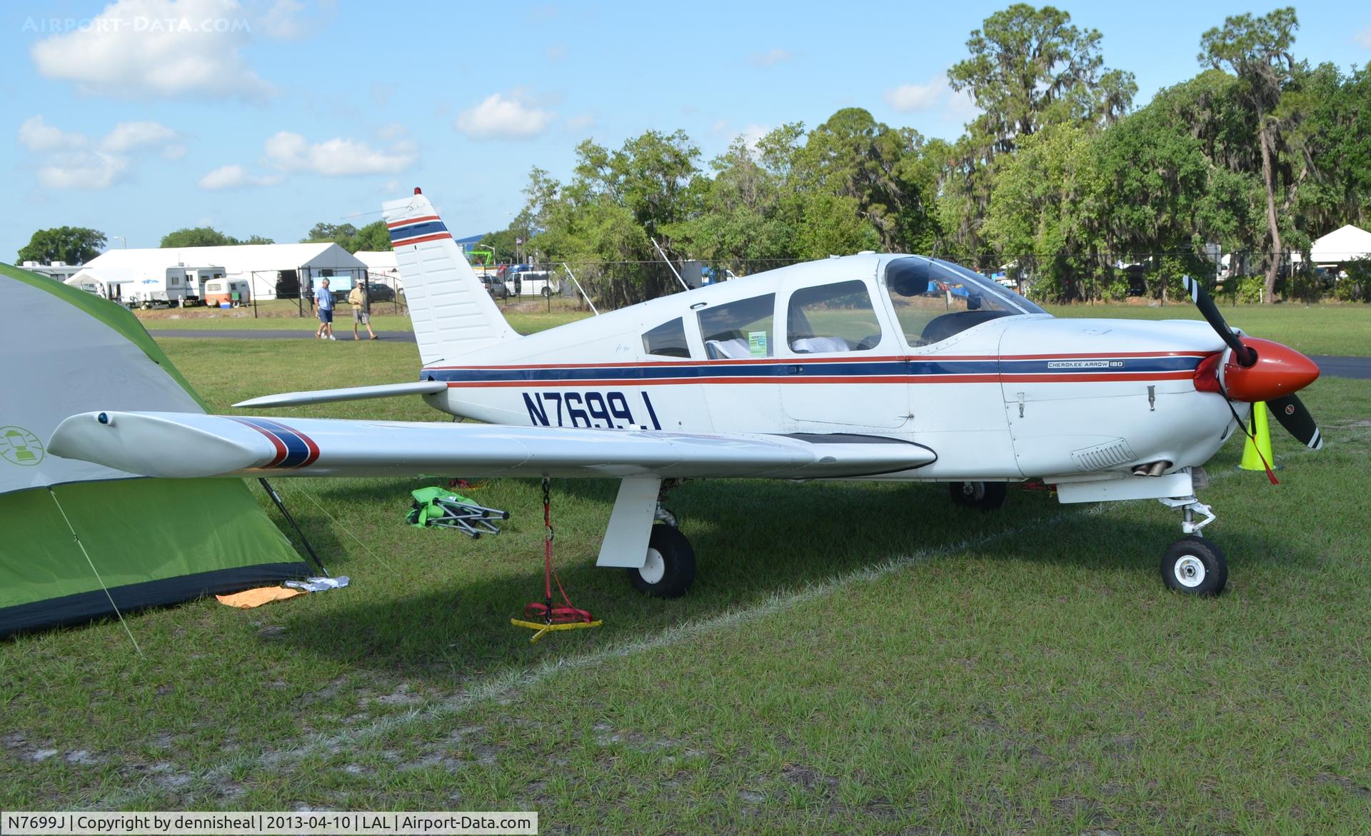 N7699J, 1969 Piper PA-28R-180 Cherokee Arrow C/N 28R-31099, 1969 PIPER PA-28R-180 CHEROKEE ARROW AT SUN N FUN