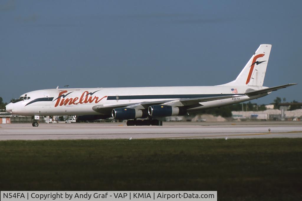 N54FA, 1962 Douglas DC-8F-54 C/N 45637, Fine Air DC8-54