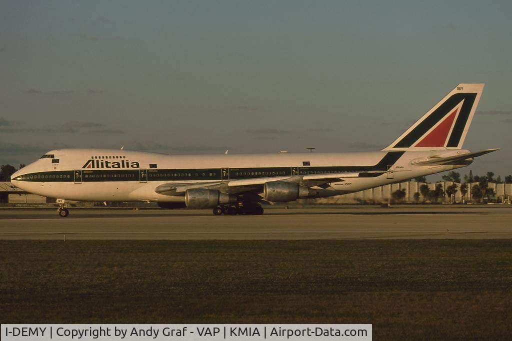 I-DEMY, 1978 Boeing 747-230B C/N 21589, Alitalia 747-200