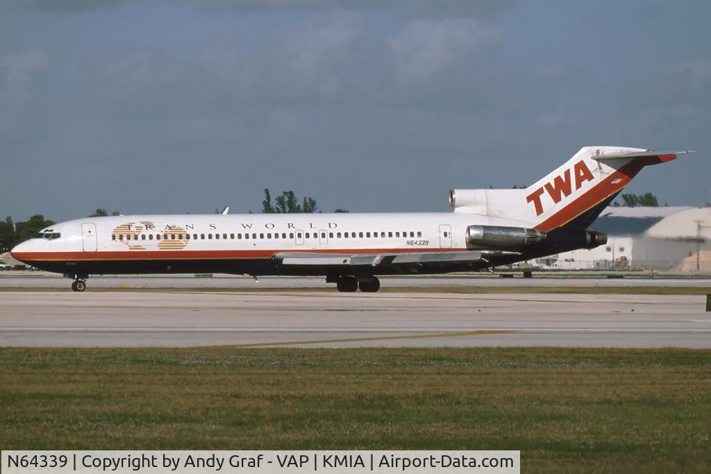 N64339, 1974 Boeing 727-231 C/N 20844, TWA 727-200