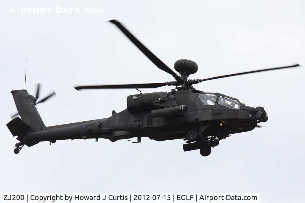 ZJ200, 2004 Westland Apache AH.1 C/N WAH.35, At the Farnborough Air Show 2012.