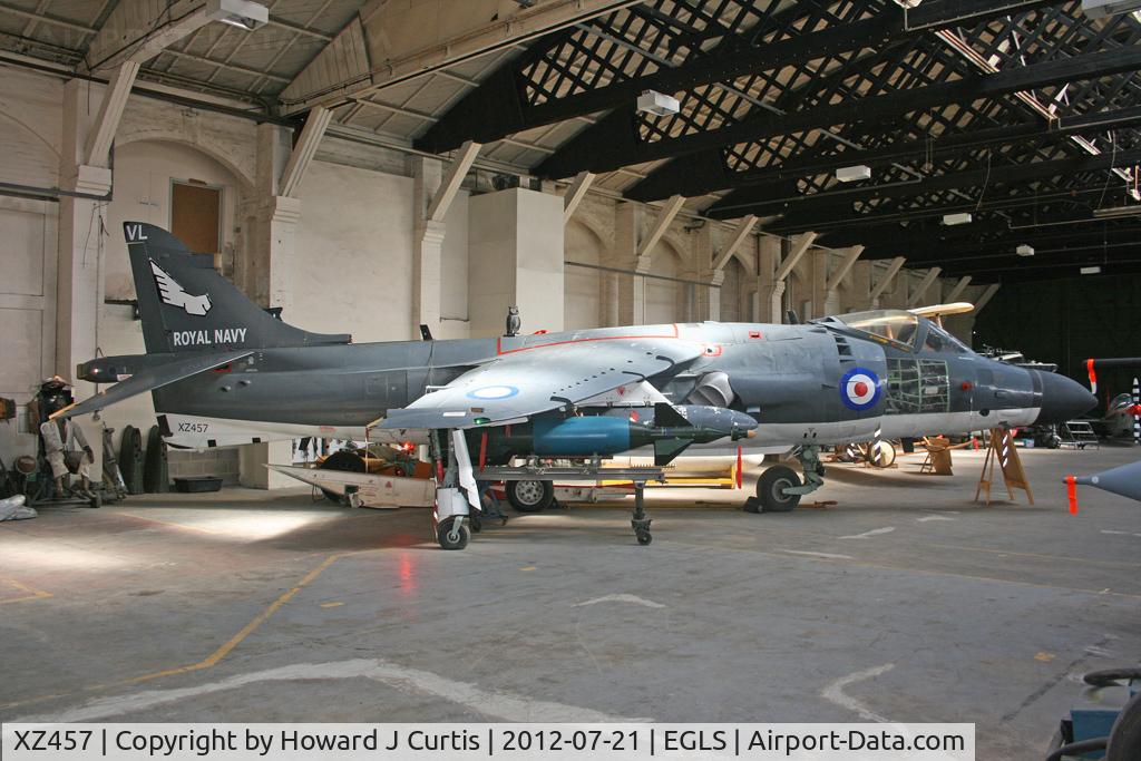 XZ457, 1979 British Aerospace Sea Harrier FRS.1 C/N 41H-912011, At the newly located Boscombe Down Air Collection here.