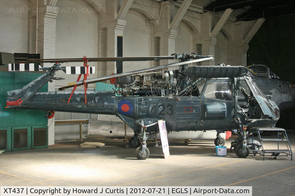 XT437, 1965 Westland Wasp HAS.1 C/N F9607, At the newly located Boscombe Down Air Collection here.