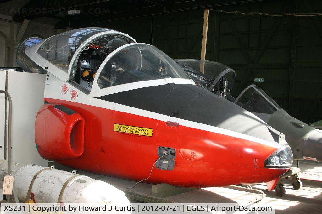 XS231, 1965 BAC 84 Jet Provost T.4 C/N PAC/W/23908, Nose only. At the newly located Boscombe Down Air Collection here.