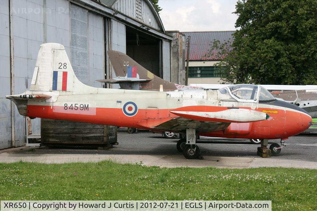 XR650, 1963 BAC 84 Jet Provost T.4 C/N Not found XR650, At the newly located Boscombe Down Air Collection here.