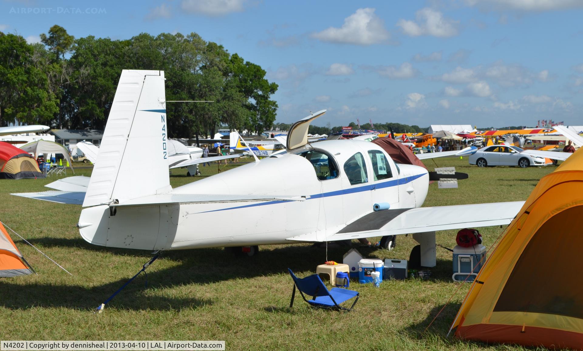 N4202, 1955 Mooney M20 C/N 1004, 1955 MOONEY M20 AT SUN N FUN
