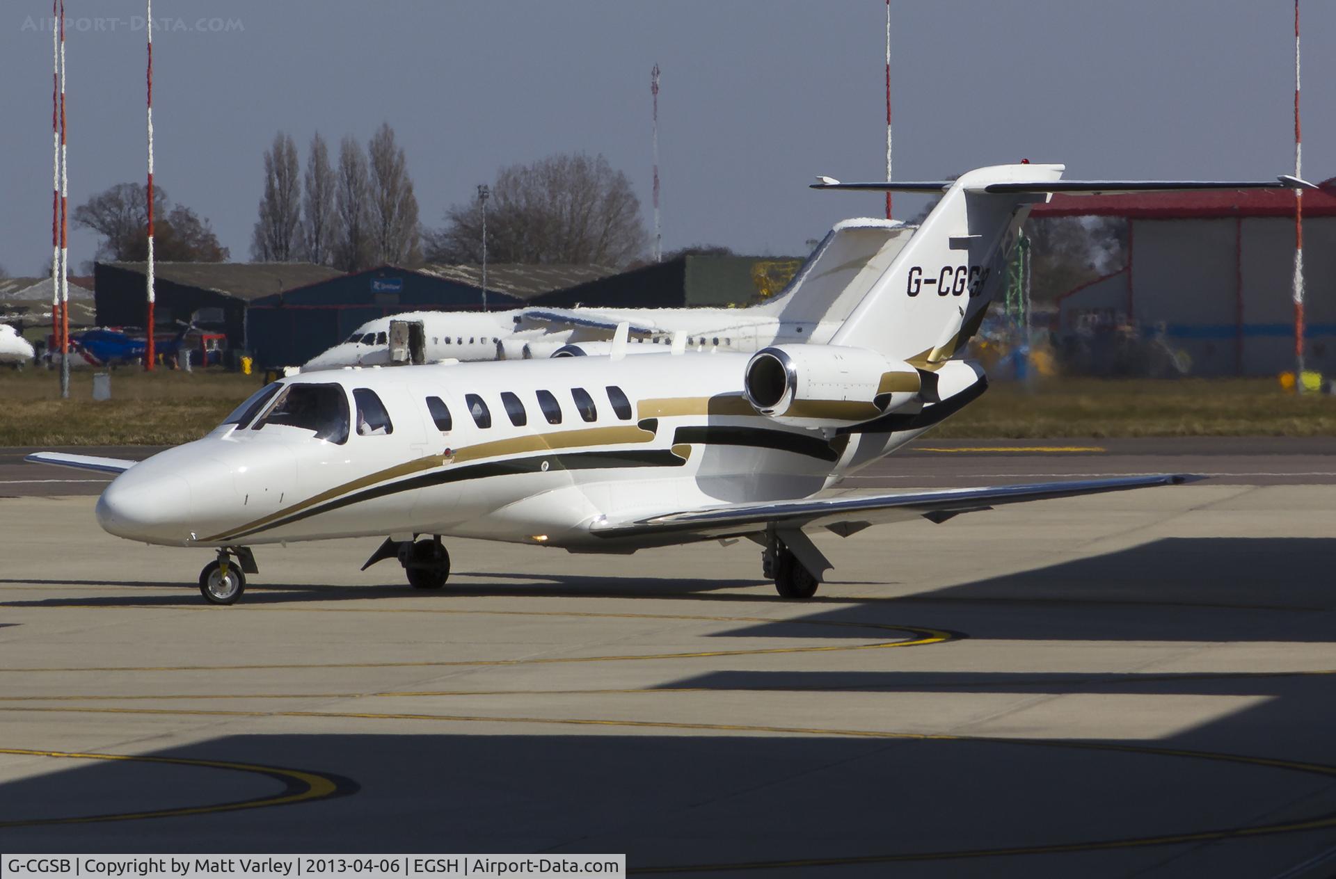 G-CGSB, 2002 Cessna 525A CitationJet CJ2 C/N 525A-0082, Departing SaxonAir.