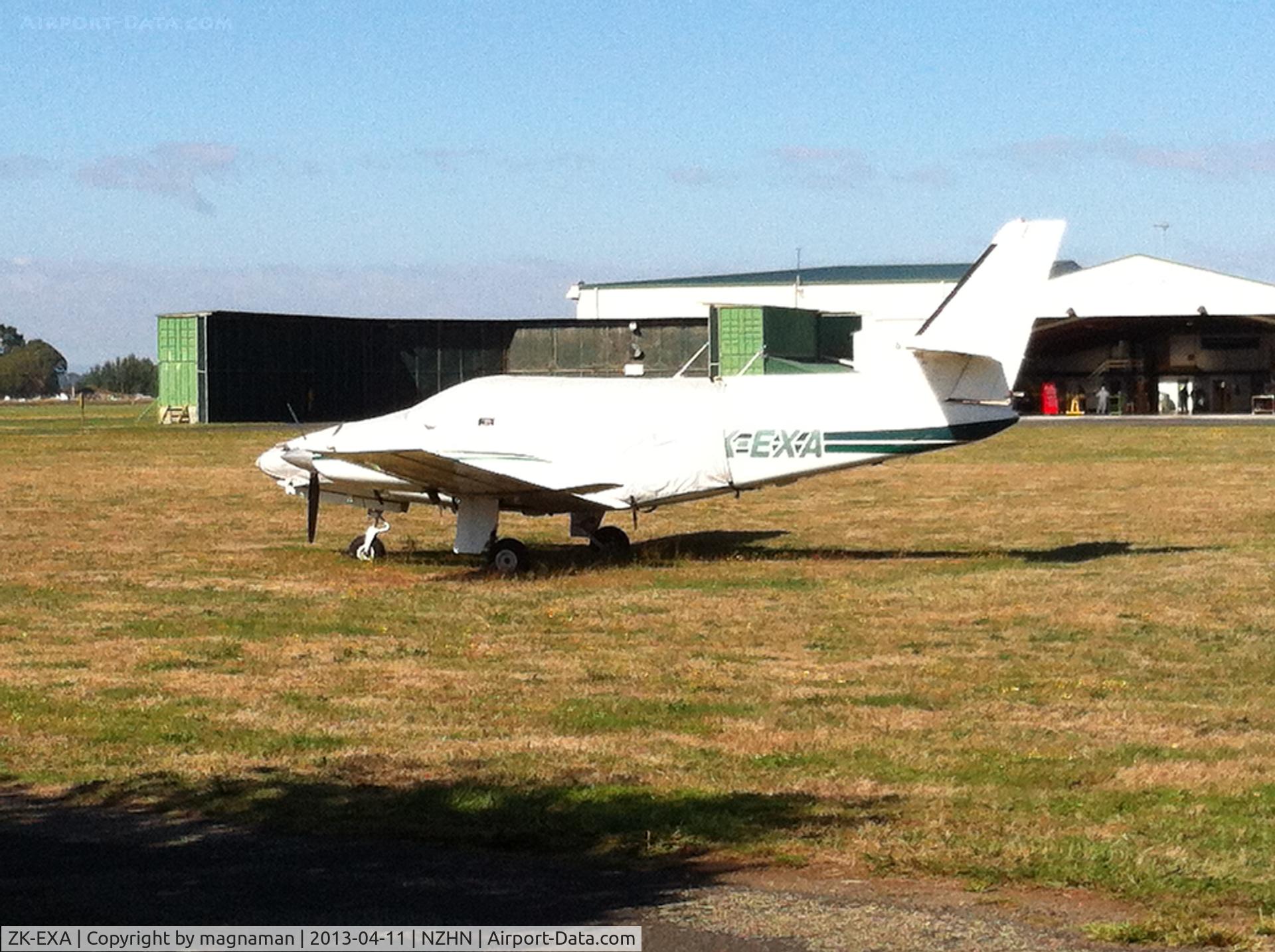ZK-EXA, 1982 Cessna T303 Crusader C/N T30300110, Don't see many of these around now. Shame the sun was a bit too bright for my I-phone.