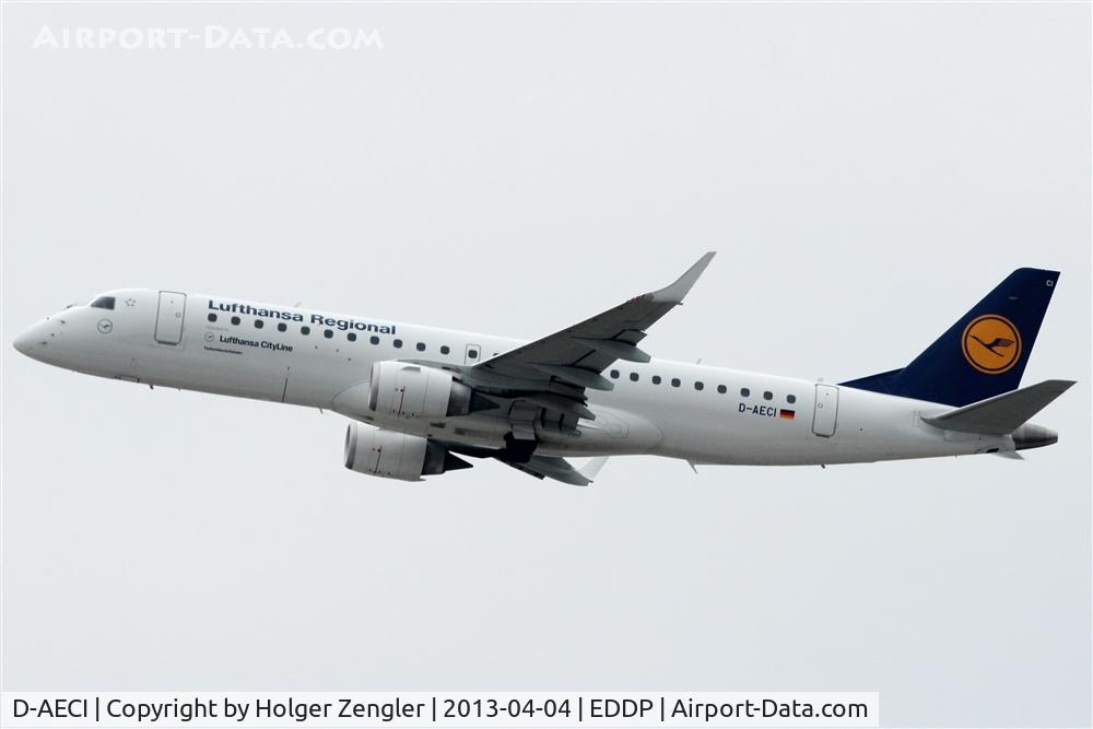 D-AECI, 2010 Embraer 190LR (ERJ-190-100LR) C/N 19000381, New player on FRA-LEJ route after old B737 have retired...