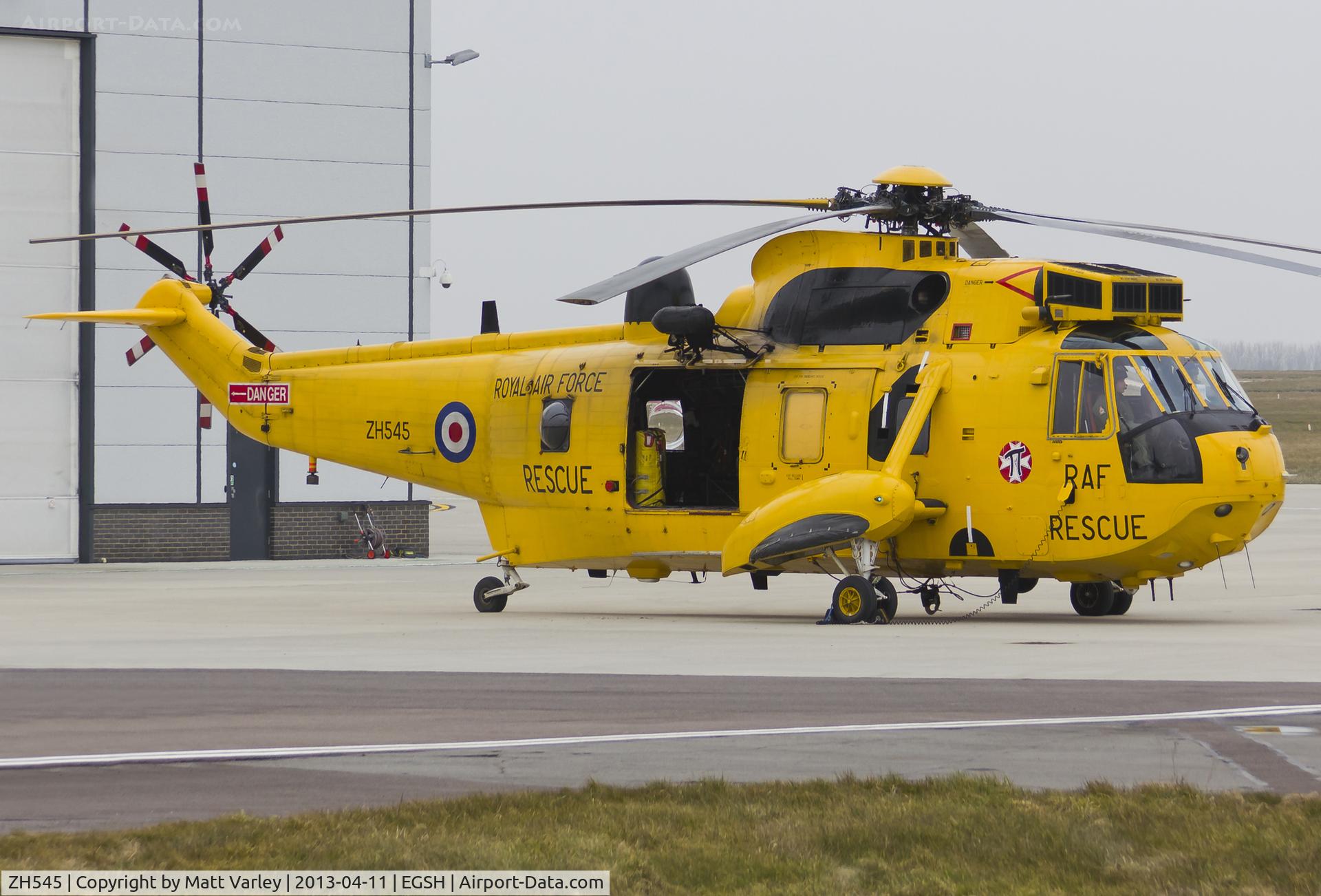 ZH545, 1997 Westland Sea King HAR.3A C/N WA1011, Sat on stand at SaxonAir.