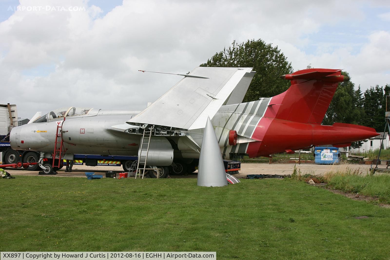 XX897, 1976 Hawker Siddeley Buccaneer S.2B C/N B3-02-75, Being prepared for road transport to Ireland.