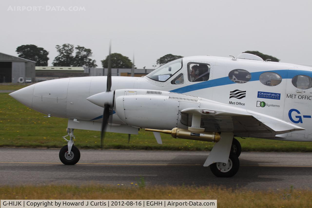 G-HIJK, 1977 Cessna 421C Golden Eagle C/N 421C-0218, Close up of this Met Office aircraft.