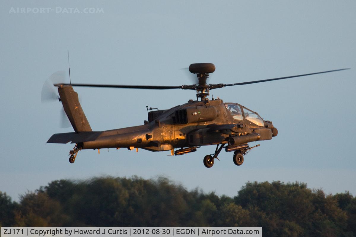 ZJ171, 1999 Westland Apache AH.1 C/N WAH.06, Heading back to Netheravon as the sun goes down.