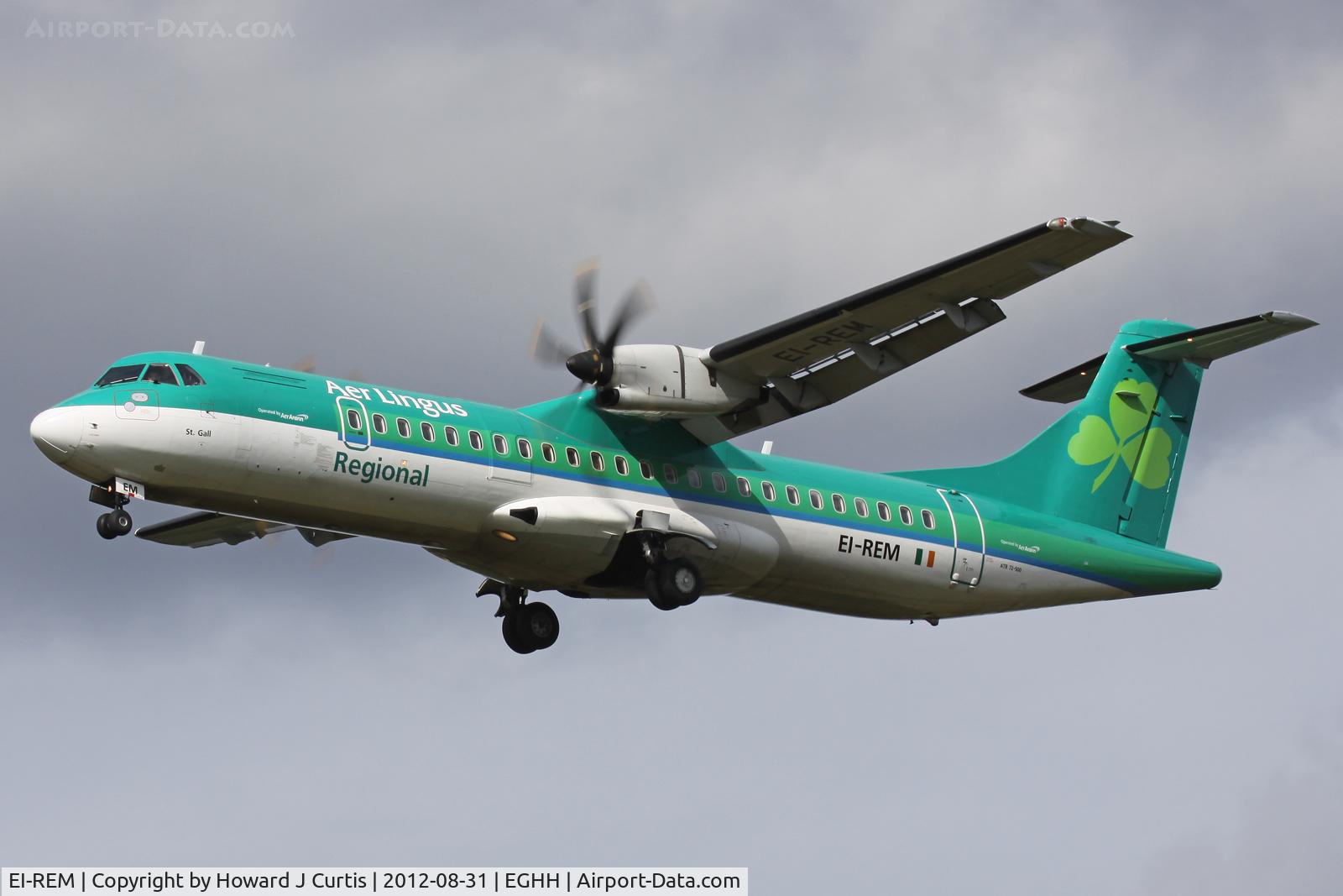 EI-REM, 2007 ATR 72-212A C/N 760, Aer Lingus, 'St Gall'.