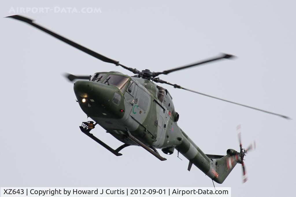 XZ643, 1980 Westland Lynx AH.7 C/N 178, Coded C, displaying at the Bournemouth Air Festival.