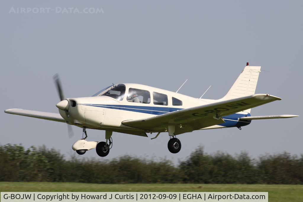 G-BOJW, 1977 Piper PA-28-161 Cherokee Warrior II C/N 28-7716038, Privately owned. Resident here.