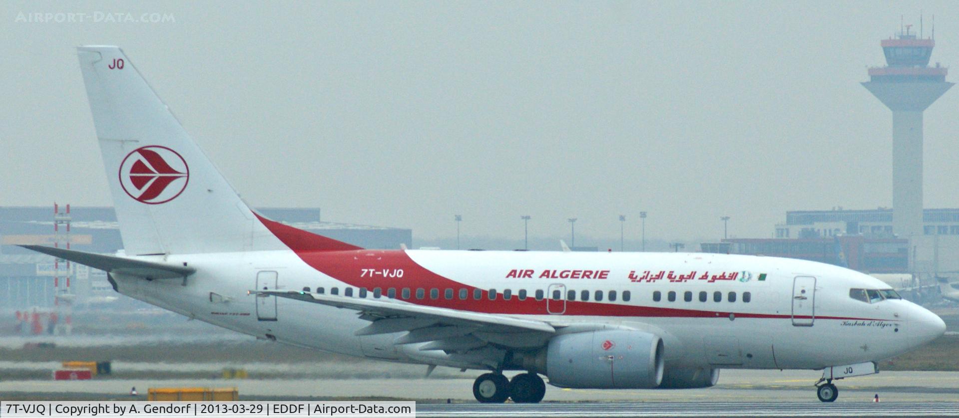 7T-VJQ, 2002 Boeing 737-6D6 C/N 30209, Air Algerie, is taxiing to RWY 18 for departure at Frankfurt Int´l (EDDF)