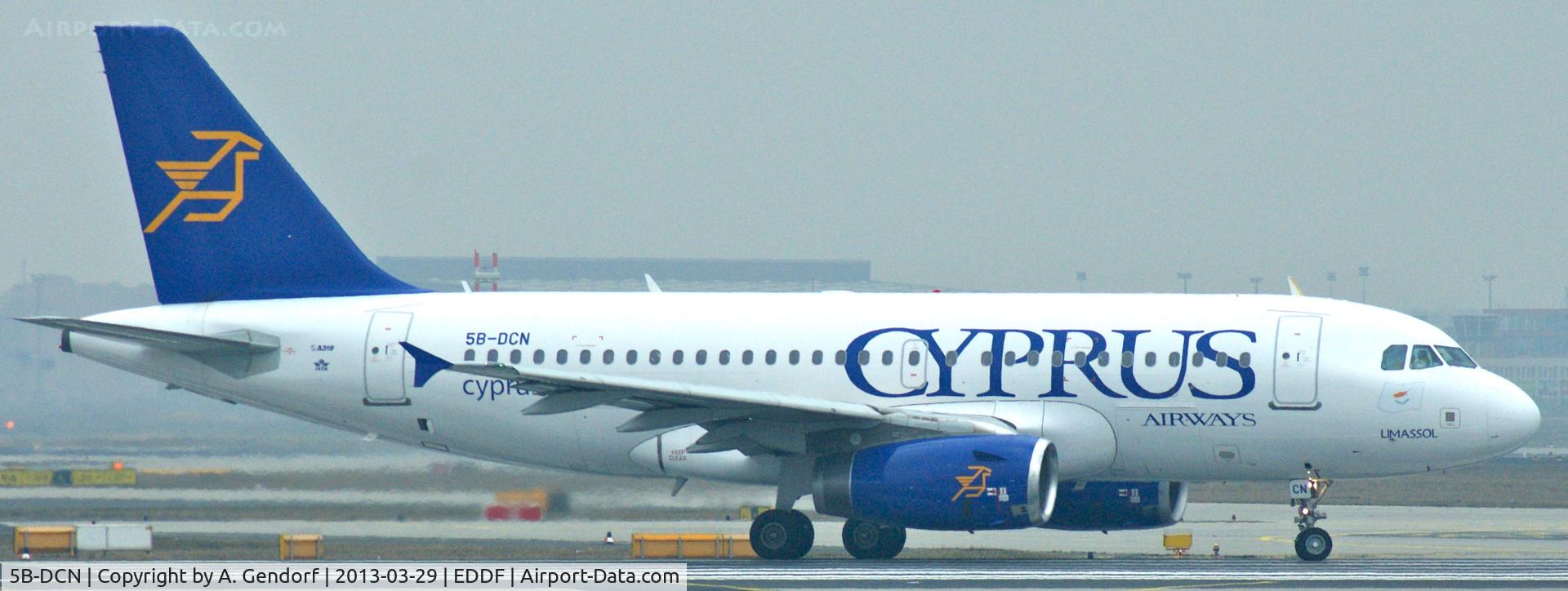5B-DCN, 2005 Airbus A319-132 C/N 2383, Cyprus Airways, seen here at Frankfurt Int´l (EDDF)