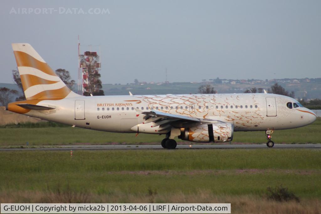 G-EUOH, 2001 Airbus A319-131 C/N 1604, Landing. Scrapped in september 2019.