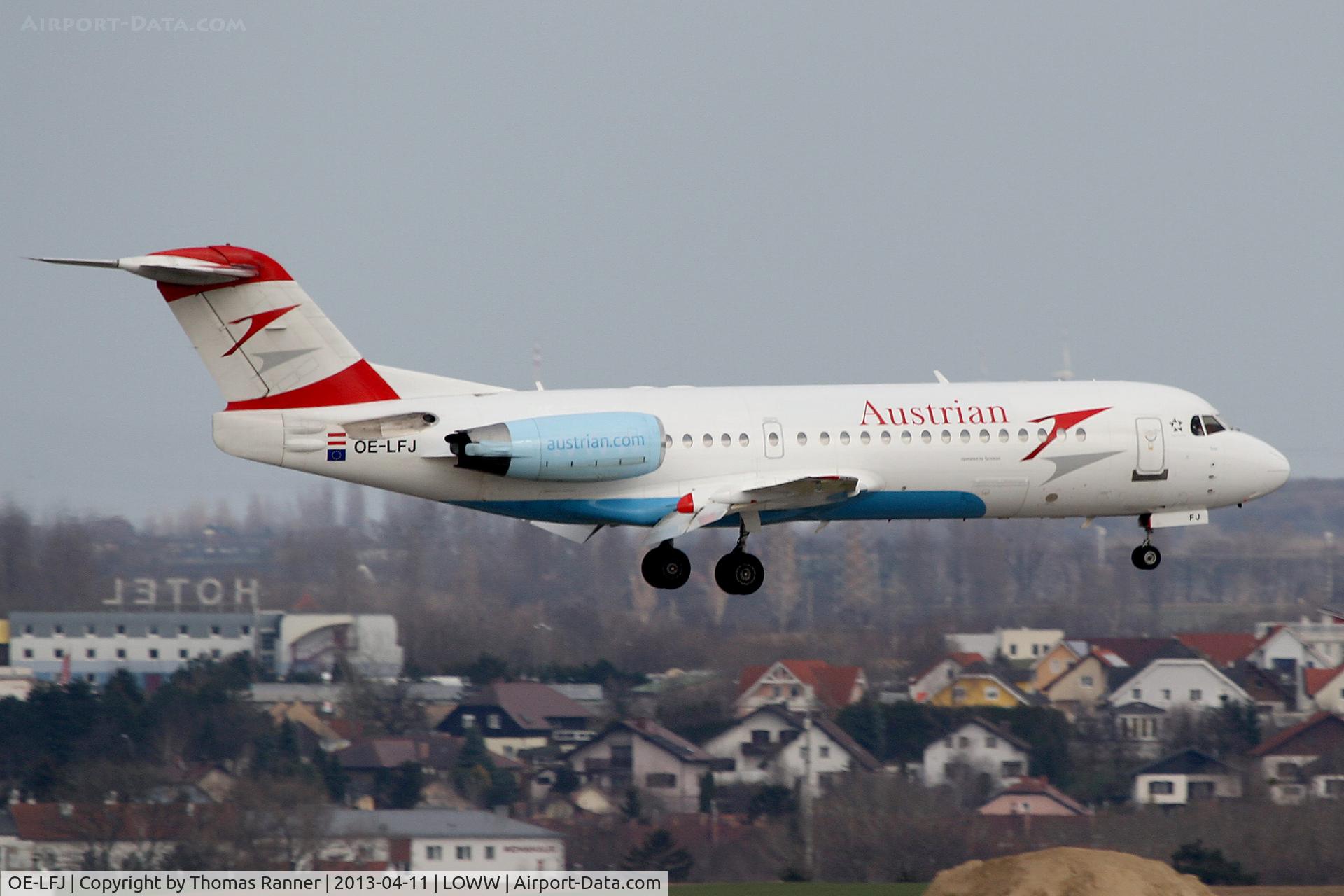 OE-LFJ, 1995 Fokker 70 (F-28-0070) C/N 11532, Austrian Fokker 70