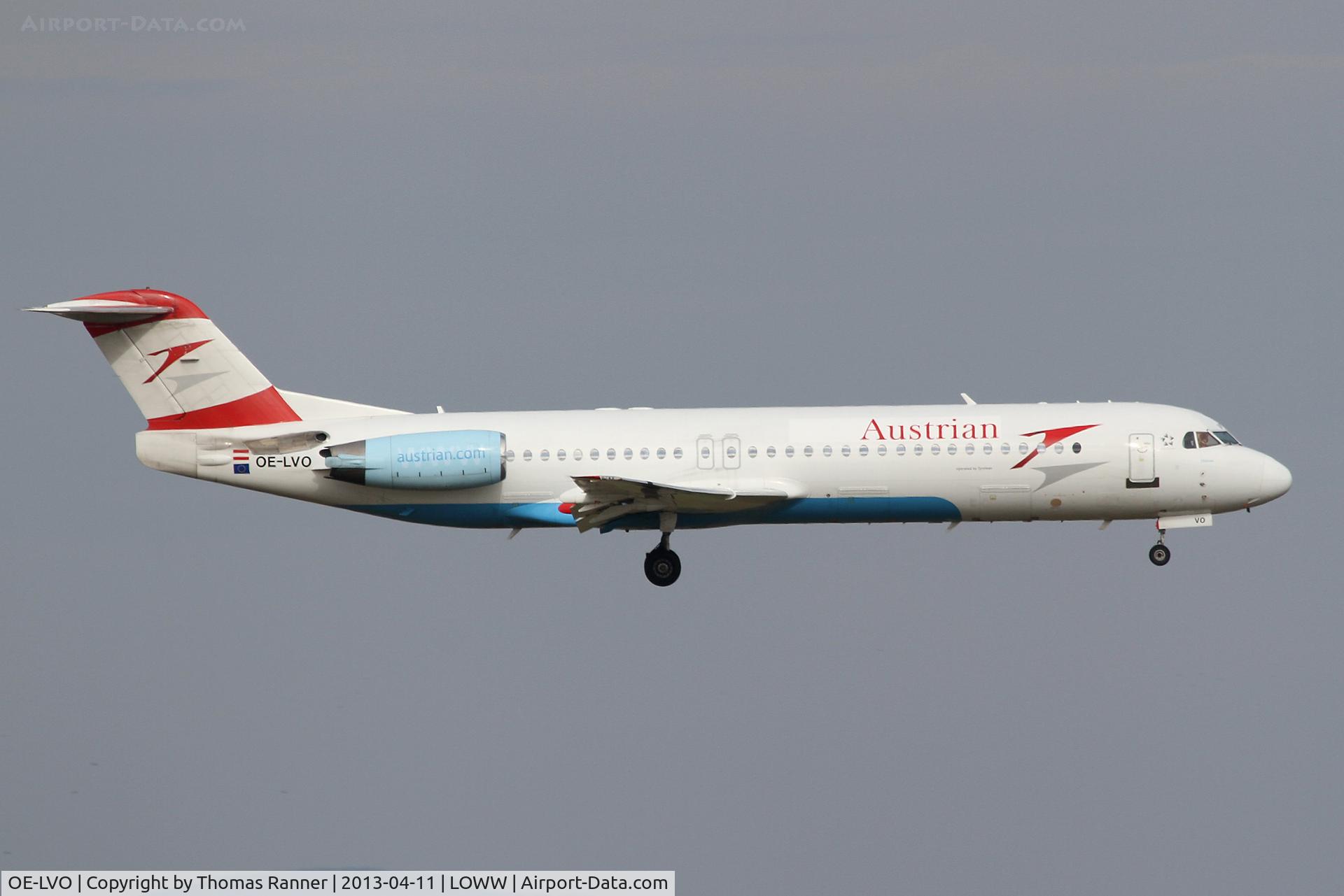 OE-LVO, 1993 Fokker 100 (F-28-0100) C/N 11460, Austrian Fokker 100
